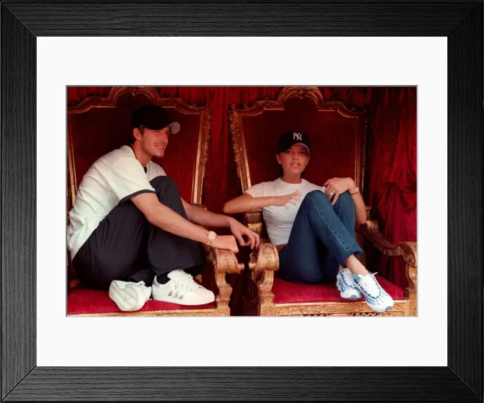 Framed Print : Fee £250 Per Image David Beckham and Victoria Adams in July 1999 Framed Print : Fee £250 Per Image David Beckham and Victoria Adams in July 1999