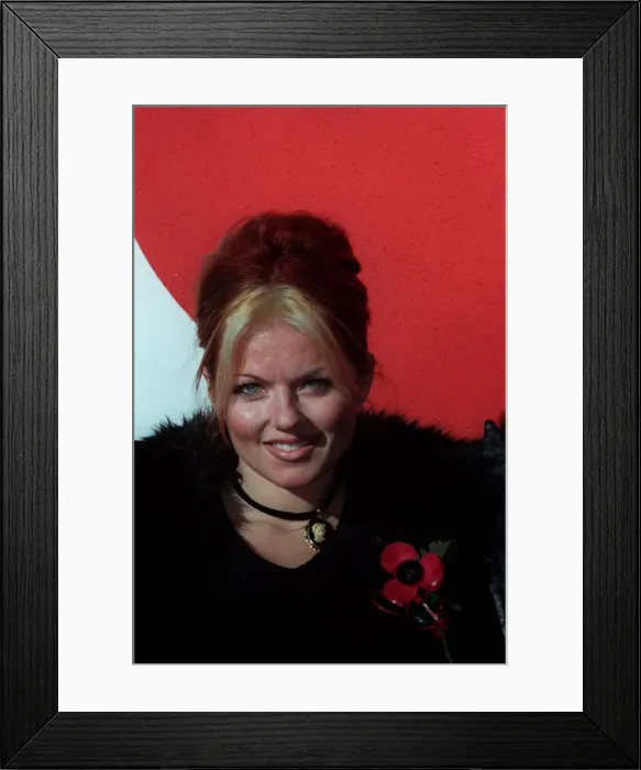 Framed Print : Spice Girl Geri Halliwell October 97 and the four other members of the pop group