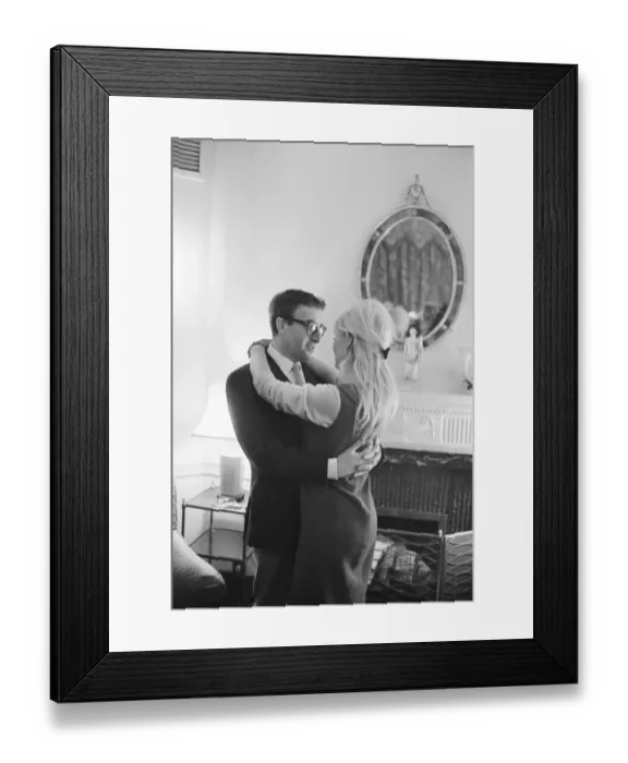 Framed Print : Actor and comedian Peter Sellers seen her with his film actress fiancee Britt Ekland Framed Print : Actor and comedian Peter Sellers seen her with his film actress fiancee Britt Ekland