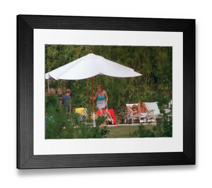 Framed Print : Diana, Princess of Wales on holiday in Southern France where she stayed at a friend Framed Print : Diana, Princess of Wales on holiday in Southern France where she stayed at a friend
