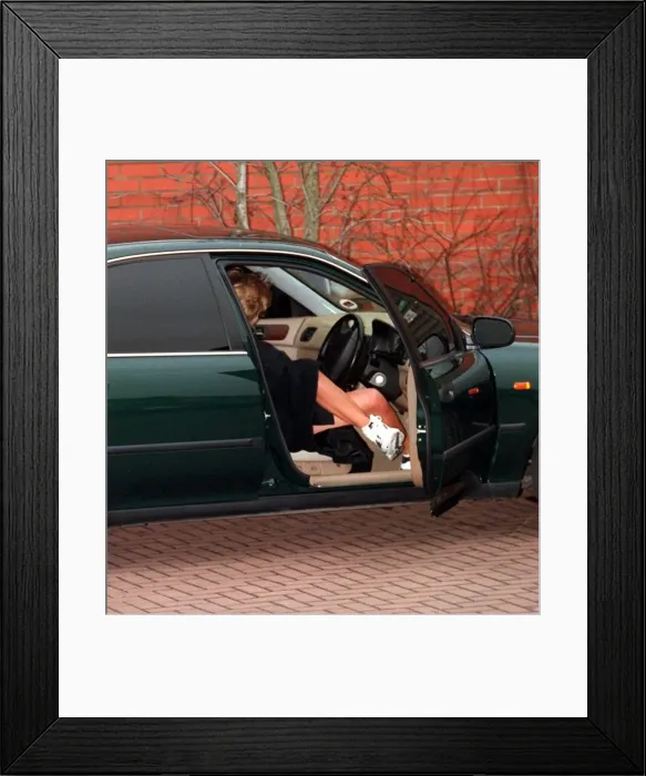 Framed Print : Princess Diana, Princess of Wales leaves the Chelsea Harbour Club Framed Print : Princess Diana, Princess of Wales leaves the Chelsea Harbour Club