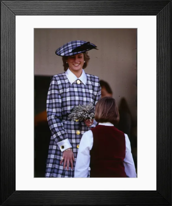 Framed Print : Princess Diana, the Princess of Wales attends the annual Braemar Highland Games Framed Print : Princess Diana, the Princess of Wales attends the annual Braemar Highland Games