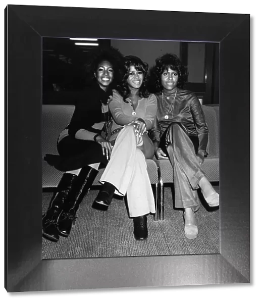The Supremes Tuesday the 9th of November 1971 the girl singing group arriving at Heathrow