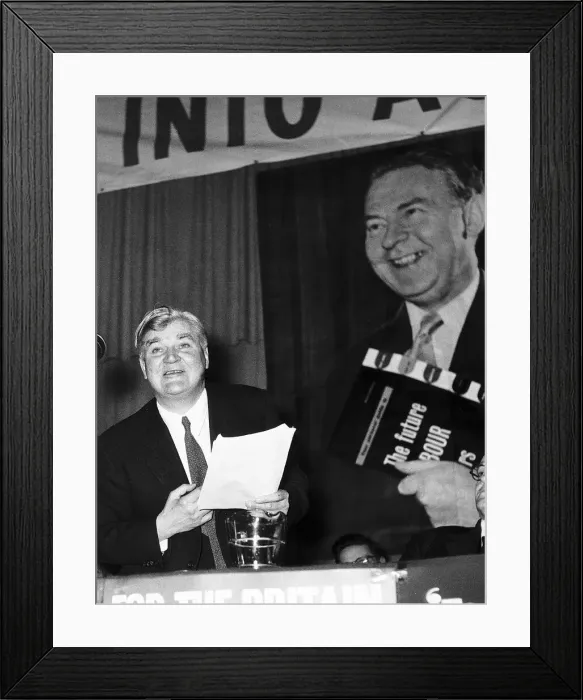 Framed Print : Aneurin Bevan Labour Shadow Foreign Minister opens the campaign Into Action at St Pancras Framed Print : Aneurin Bevan Labour Shadow Foreign Minister opens the campaign Into Action at St Pancras