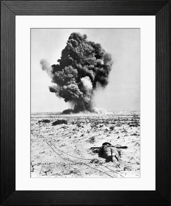 Framed Print : Rommel brought to a standstill in the Alamein and El Eisa sectors Framed Print : Rommel brought to a standstill in the Alamein and El Eisa sectors