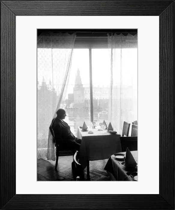 Framed Print : A man at at restaurant table over looking Red Square in Moscow, USSR Framed Print : A man at at restaurant table over looking Red Square in Moscow, USSR