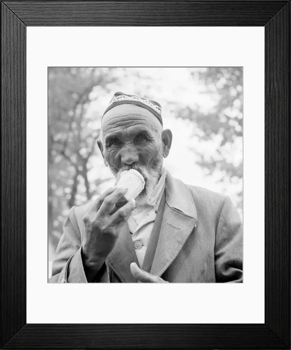 Framed Print : A Moscow resident enjoys an ice cream April 1960 Framed Print : A Moscow resident enjoys an ice cream April 1960