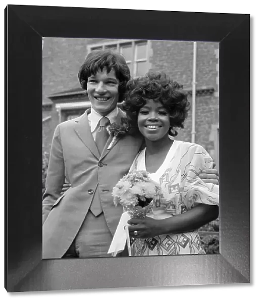 American Pop singer P. P. Arnold with her new husband manager Jim Morrison on their