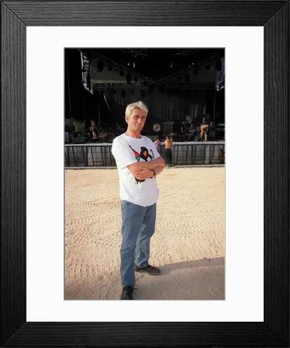 Framed Print : Mike Oldfield Composer Musician July 1999 in Valencia Spain for open air concert Framed Print : Mike Oldfield Composer Musician July 1999 in Valencia Spain for open air concert