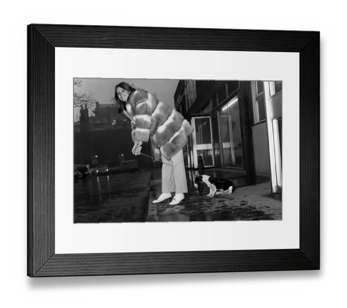 Framed Print : Pop singer Sandie Shaw with her pet dog January 1969