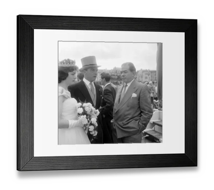 Framed Print : Couple after their wedding ceremony at blackpool beach August 1958 Framed Print : Couple after their wedding ceremony at blackpool beach August 1958