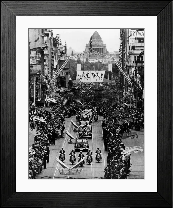 Framed Print : Queen Elizabeth II 1954 Coronation Tour Australia The Queen Framed Print : Queen Elizabeth II 1954 Coronation Tour Australia The Queen