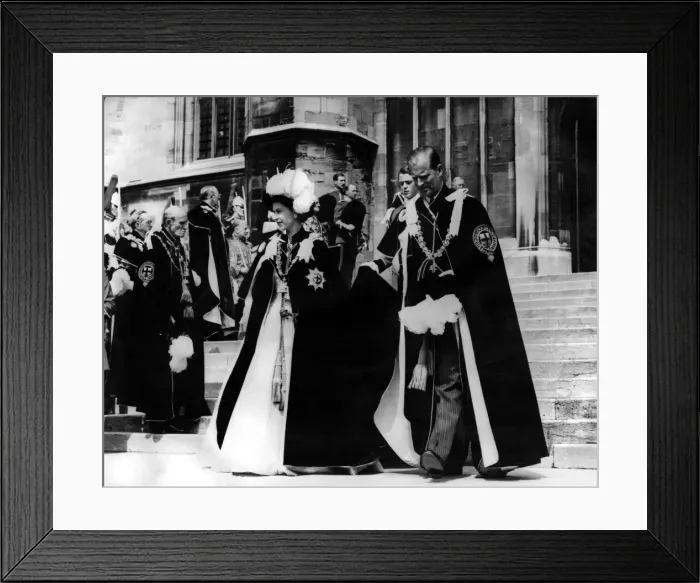 Framed Print : Queen Elizabeth II attends the annual Service of the Order of the Garter - The Queen