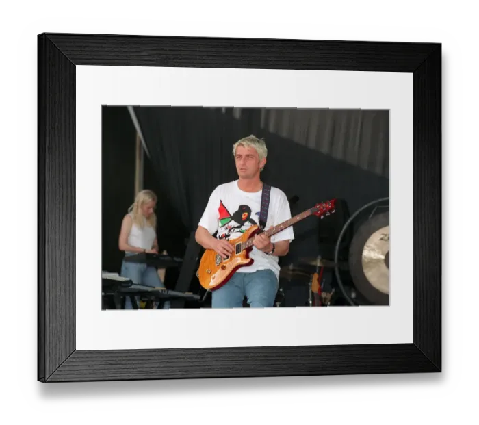 Framed Print : Mike Oldfield Composer Musician July 1999 in Valencia Spain for open air concert