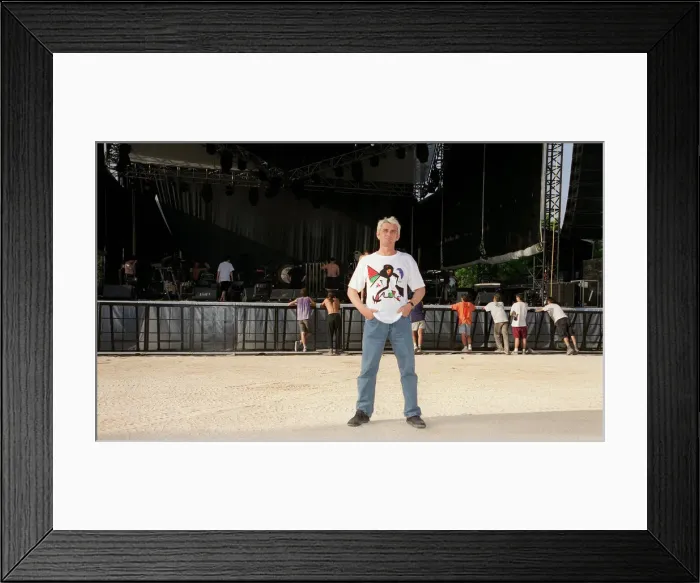 Framed Print : Mike Oldfield Composer Musician July 1999 in Valencia Spain for open air concert Framed Print : Mike Oldfield Composer Musician July 1999 in Valencia Spain for open air concert