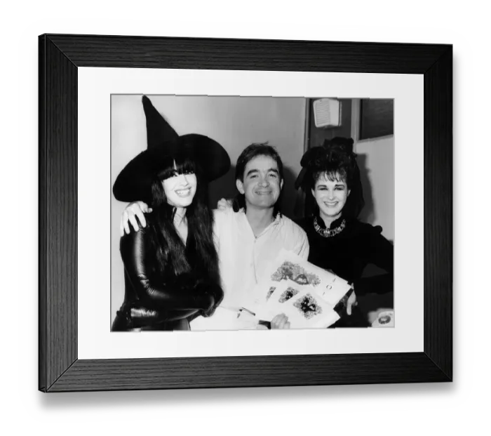 Framed Print : Jill Bryson and Rose McDowell of Strawberry Switchblade dressed in witches hats Framed Print : Jill Bryson and Rose McDowell of Strawberry Switchblade dressed in witches hats