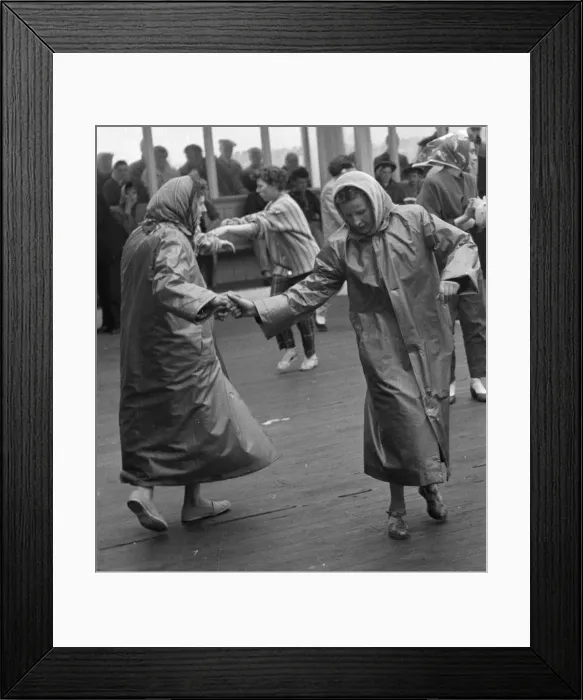 Framed Print : Couples rock and roll dancing on the central pier during Blackpool week August 1958 Framed Print : Couples rock and roll dancing on the central pier during Blackpool week August 1958