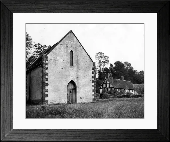 Framed Print : The plain brick chancel is all that remains of the former Norman church at Alveston Framed Print : The plain brick chancel is all that remains of the former Norman church at Alveston