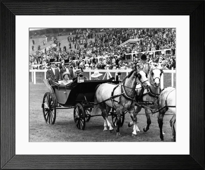 Framed Print : Queen Elizabeth II and Prince Philip drive down the course at Royal Ascot Framed Print : Queen Elizabeth II and Prince Philip drive down the course at Royal Ascot
