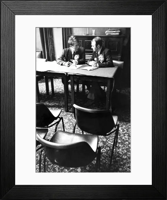 Framed Print : Faced with empty seats at the hall where they had arranged to meet farmers at Hexham mark