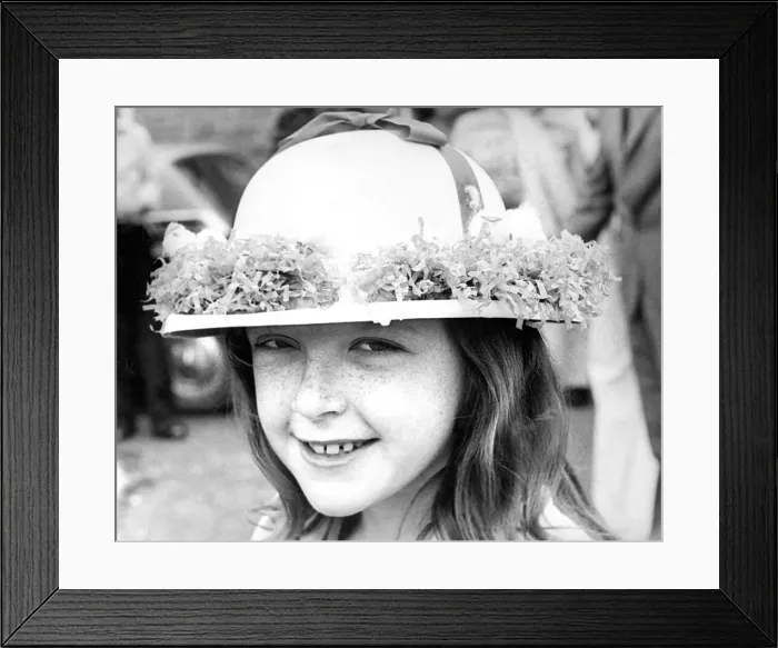 Framed Print : Susan Barrass who won with the best Easter Bonnet in 1976 Framed Print : Susan Barrass who won with the best Easter Bonnet in 1976