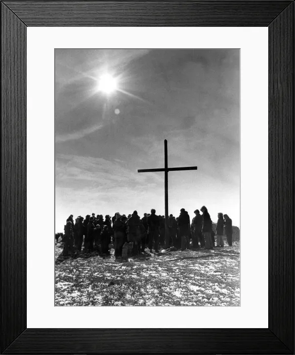 Framed Print : Members of St. Cecilias Roman Catholic Church, Sunderland celebrating Easter Framed Print : Members of St. Cecilias Roman Catholic Church, Sunderland celebrating Easter