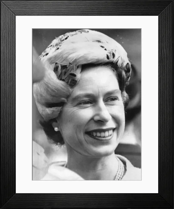 Framed Print : A smiling Queen Elizabeth II. April 1961 Framed Print : A smiling Queen Elizabeth II. April 1961