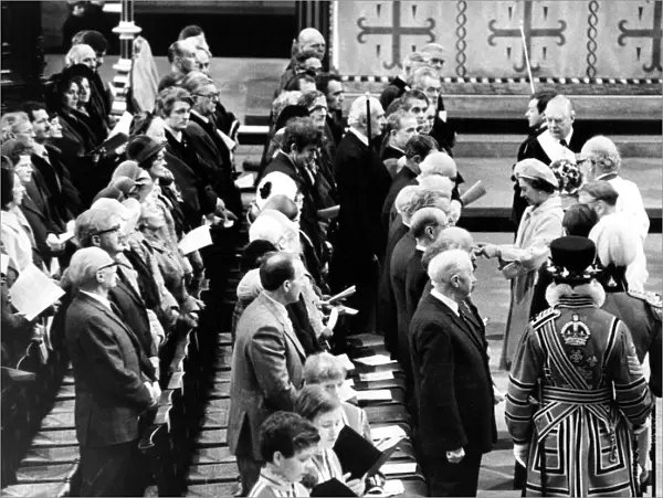 Queen Elizabeth II during the Maundy Money Ceremony at Carlisle Cathedral - The Queen