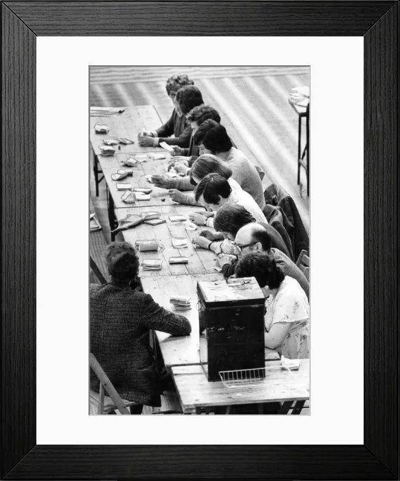 Framed Print : The big count starts for the Tyne Wear County at Washington Sporting Club in 1975