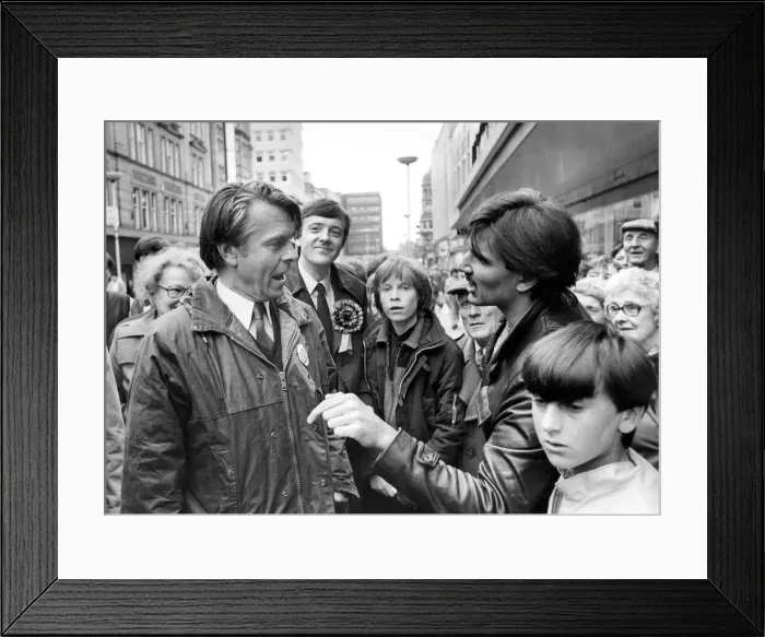 Framed Print : Doctor David Owen finds canvassing fact to face just how he likes it, no holds barred Framed Print : Doctor David Owen finds canvassing fact to face just how he likes it, no holds barred