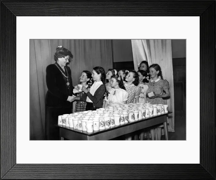 Framed Print : Queen Elizabeth II, Princess Elizabeth - Coronation - Mayoress of Sunderland Mrs L C Framed Print : Queen Elizabeth II, Princess Elizabeth - Coronation - Mayoress of Sunderland Mrs L C
