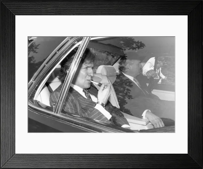 Framed Print : The 7th Marquis of Bristol seen here arriving at court. May 1993
