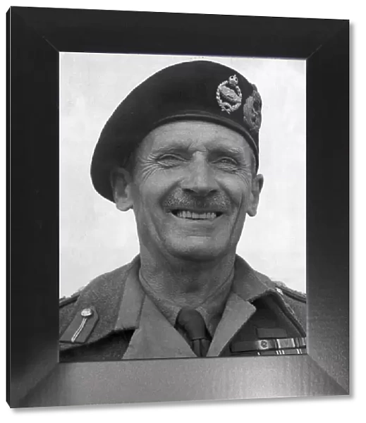 Field Marshal Bernard Montgomery, General Officer Commanding the 8th Army in Europe seen