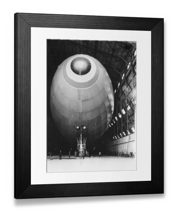 Framed Print : The R34 Airship The R34 being prepared for flight seen here in its shed