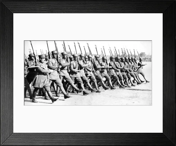Framed Print : Soldiers of the Iranian infantry seen here parading in Teheran shortly after Framed Print : Soldiers of the Iranian infantry seen here parading in Teheran shortly after