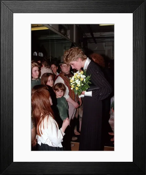 Framed Print : Princess Diana attends A Night Before Christmas Framed Print : Princess Diana attends A Night Before Christmas