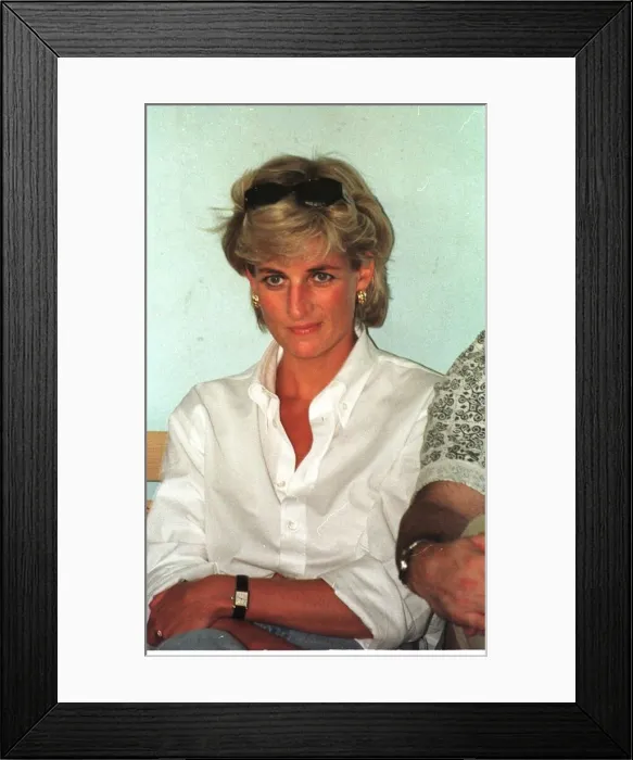 Framed Print : Diana, Princess of Wales makes a three day visit to Bosnia - Herzegovina as part of her Framed Print : Diana, Princess of Wales makes a three day visit to Bosnia - Herzegovina as part of her