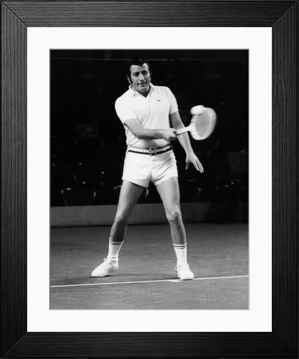 Framed Print : Singer Tony Bennett playing tennis January 1972 Framed Print : Singer Tony Bennett playing tennis January 1972