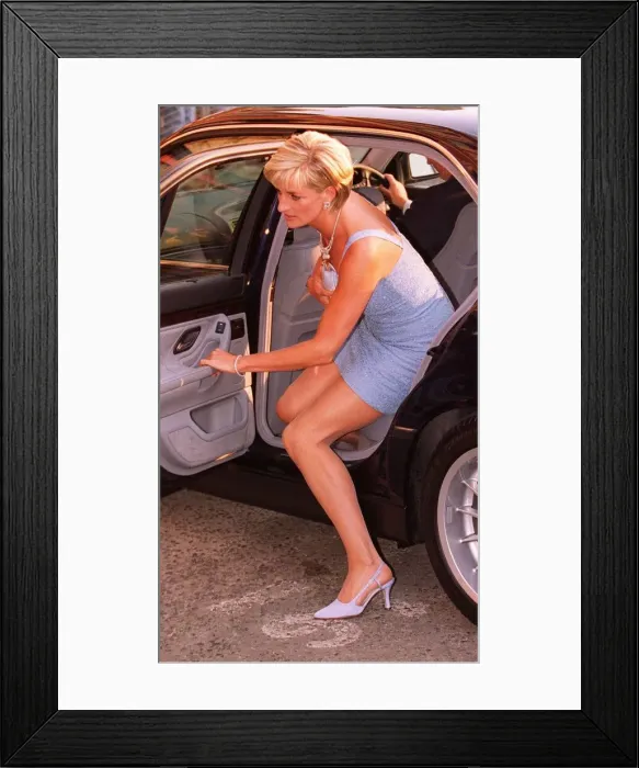 Framed Print : Princess Diana arrives by car at the Royal Albert Hall to attend a gala performance of