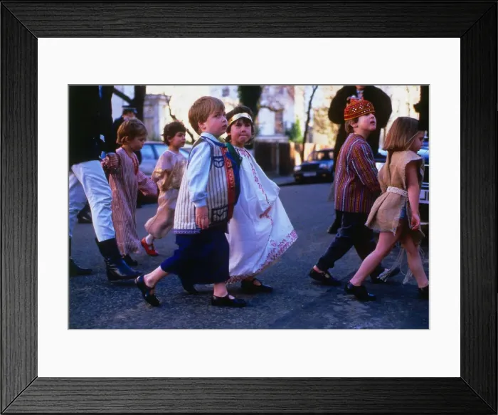 Framed Print : Prince William January 1987 in fancy dress at school Framed Print : Prince William January 1987 in fancy dress at school