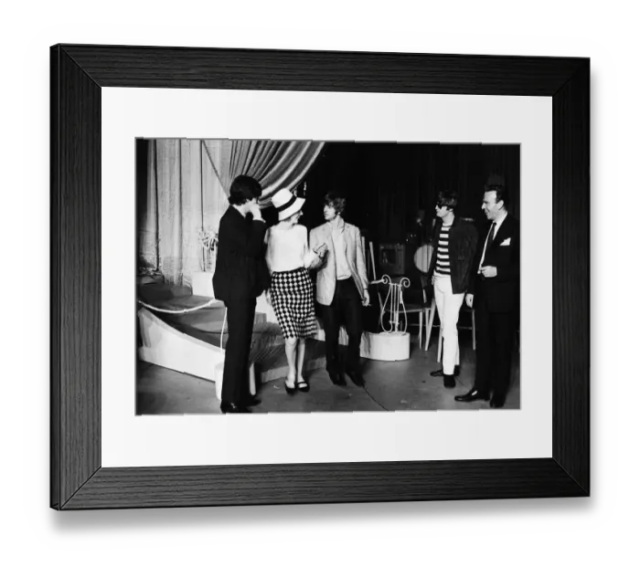 Framed Print : Cilla Black with The Beatles prior to A Night of a hundred stars at Palladium theatre 23