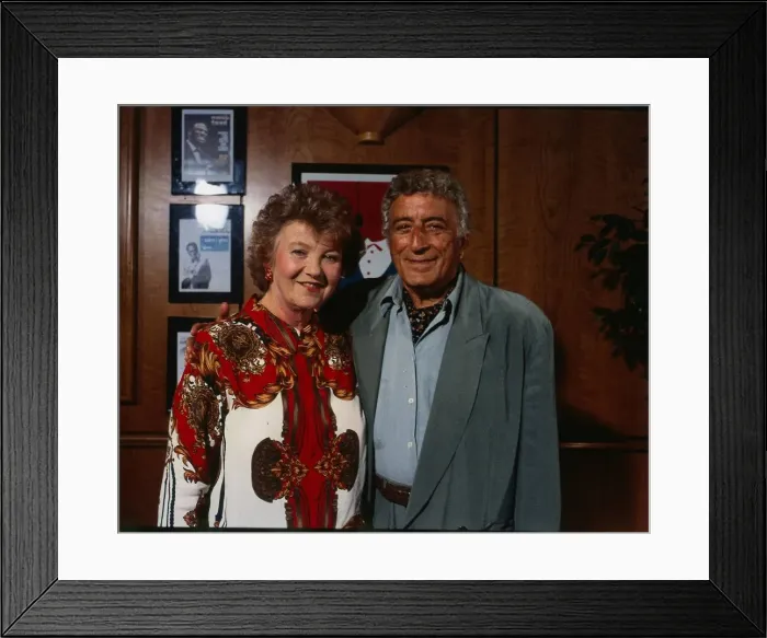 Framed Print : Tony Bennett singer July 1993 with actress Eileen McCallum