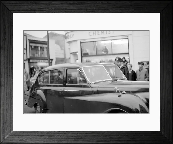 Framed Print : The Beatles - Pop Group - November 1963 Paul McCartney, seen through the car window