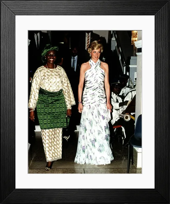 Framed Print : Prince and Princess of Wales Official Visit to Nigeria in West Africa Framed Print : Prince and Princess of Wales Official Visit to Nigeria in West Africa