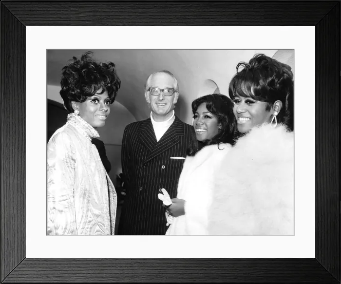 Framed Print : Diana Ross and the Supremes Pop Group with the Duke of Bedford Framed Print : Diana Ross and the Supremes Pop Group with the Duke of Bedford