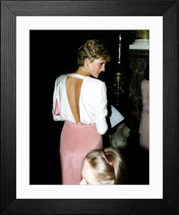 Framed Print : Princess Diana at the London Coliseum for the Royal Gala Performance of Framed Print : Princess Diana at the London Coliseum for the Royal Gala Performance of