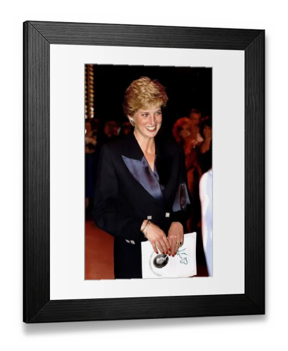 Framed Print : Princess Diana the Princess of Wales at the Palladium Theatre Framed Print : Princess Diana the Princess of Wales at the Palladium Theatre