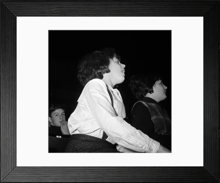 Framed Print : The Beatles - Fans - November 1963 Fans of The Beatles - cheer Framed Print : The Beatles - Fans - November 1963 Fans of The Beatles - cheer
