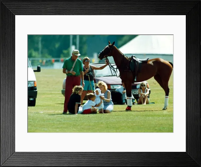 Framed Print : Prince William, Princess Beatrice and her nanny at Windsor Horse Watching Framed Print : Prince William, Princess Beatrice and her nanny at Windsor Horse Watching