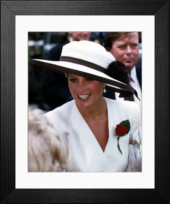 Framed Print : The Princess of Wales at Portsmouth for a ceremony celebrating the safe return of